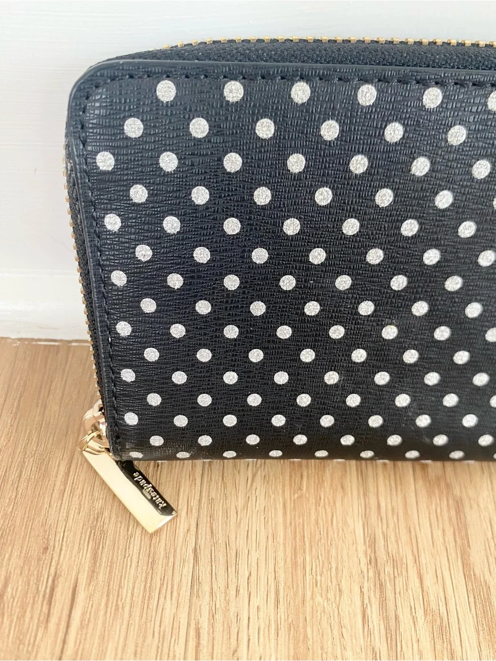 KATE SPADE Spencer Metallic Dot Slim Continental Wallet